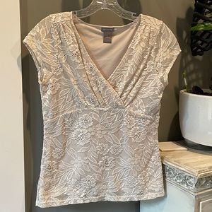 Ann Taylor Surplice lace top